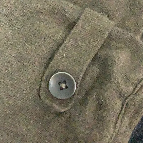 Laurie b. Anthropologie cotton / cashmere blend army green jacket. Sz M - Picture 6 of 11